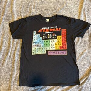 Star Wars Periodic Elements Men’s XL T-Shirt - Black and Multicolor
